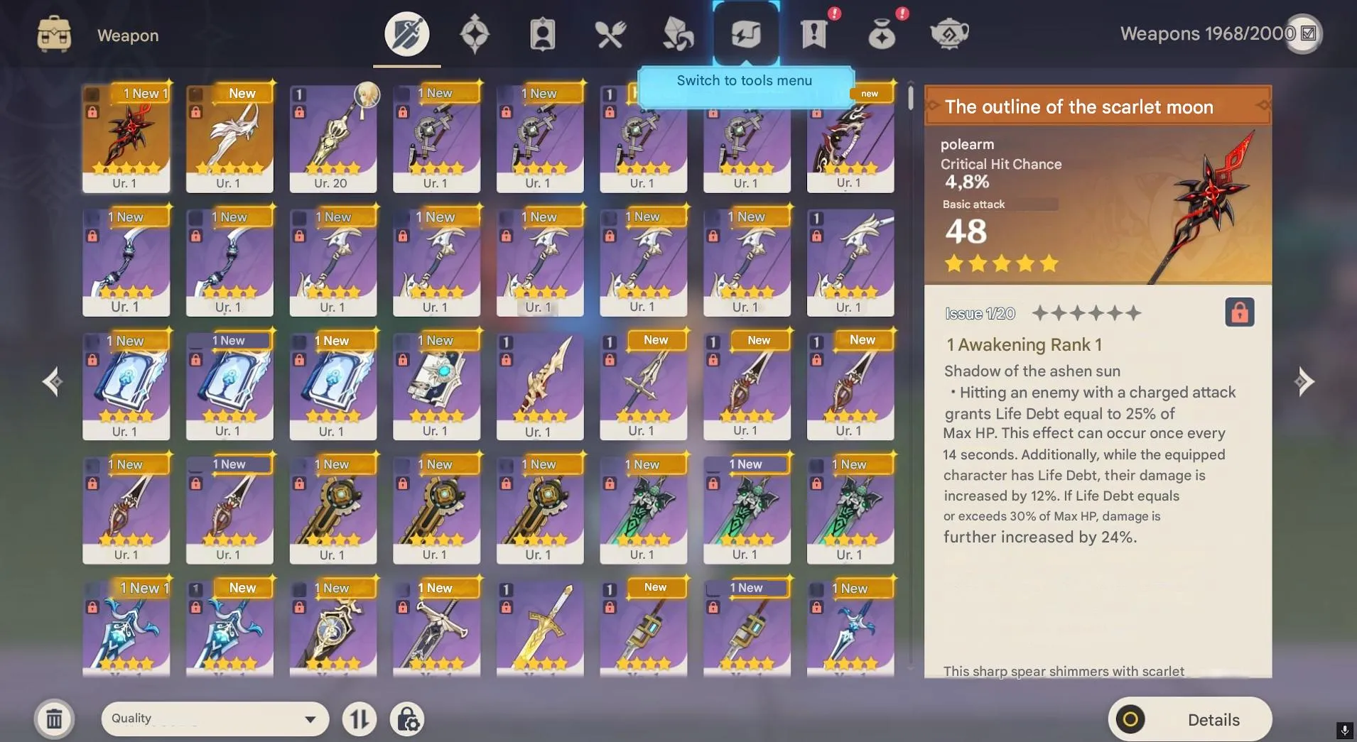 GI1519 High AR55 C3 Arlecchino With Signature Polearm 